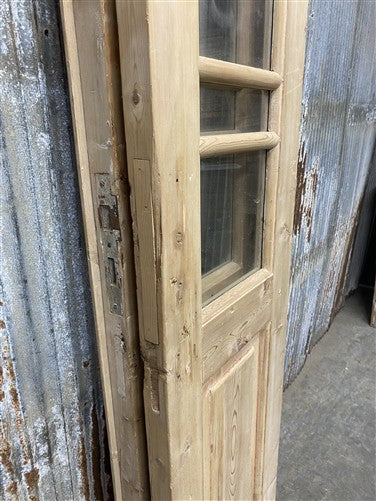 Antique French Double Doors (35x94.5) 7 Pane Glass, European Reclaimed G225