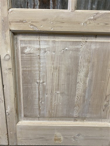 Antique French Double Doors (47.5x81.75) 8 Pane Glass, European Reclaimed G229