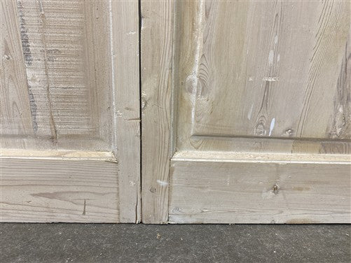 Antique French Double Doors (47.5x81.75) 8 Pane Glass, European Reclaimed G229