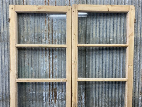 Antique French Double Doors (44x85.75) 4 Pane Glass, European Reclaimed G230