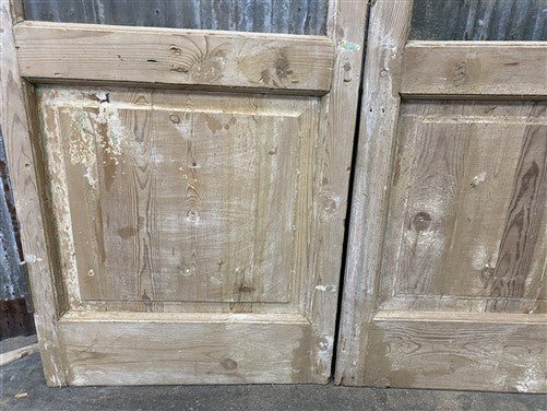 Antique French Double Doors (47.5x83) 1 Pane Glass, European Reclaimed G231