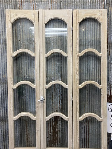 Antique French Double Doors (53.5x91) 4 Pane Glass, European Reclaimed G232