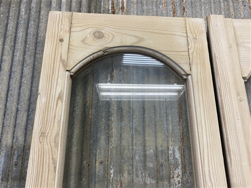 Antique French Double Doors (53.5x91) 4 Pane Glass, European Reclaimed G232