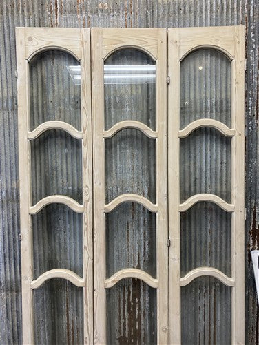 Antique French Double Doors (53.5x91) 4 Pane Glass, European Reclaimed G232