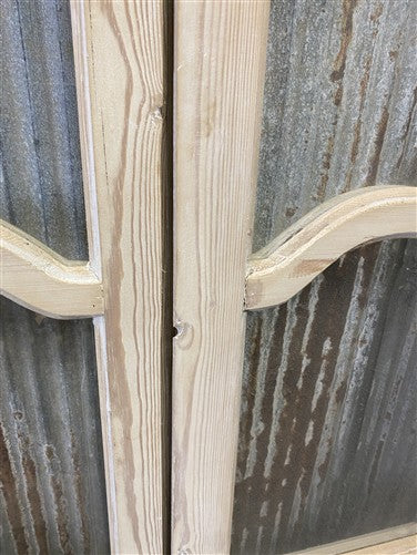 Antique French Double Doors (53.5x91) 4 Pane Glass, European Reclaimed G232