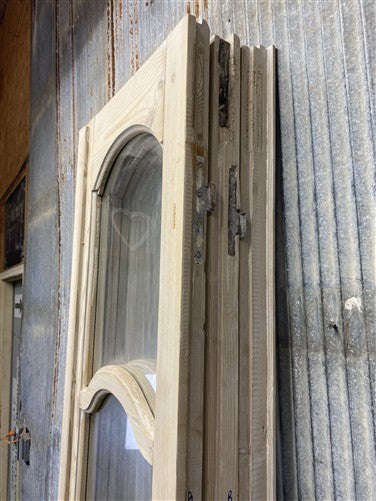 Antique French Double Doors (53.5x91) 4 Pane Glass, European Reclaimed G232