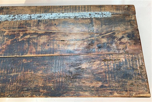Reclaimed Wood Folding Table (68.5x23) Rustic Wood Dining Kitchen Island B143
