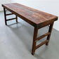 Reclaimed Wood Folding Table (68.75x21.75)Rustic Wood Dining Kitchen Island B144