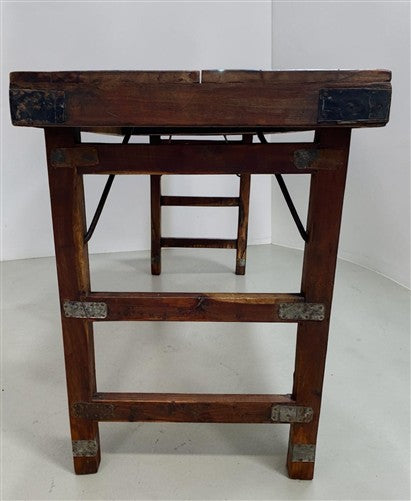 Reclaimed Wood Folding Table (68.75x21.75)Rustic Wood Dining Kitchen Island B144