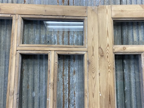 Antique French Double Doors (55x83) 5 Pane Glass, European Reclaimed G233