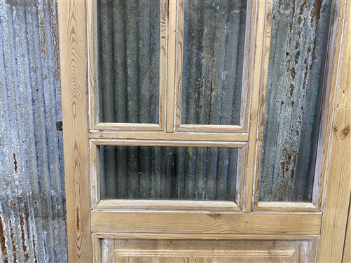 Antique French Double Doors (55x83) 5 Pane Glass, European Reclaimed G233