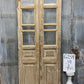 Antique French Double Doors (39x95) 4 Pane Glass, European Reclaimed G234