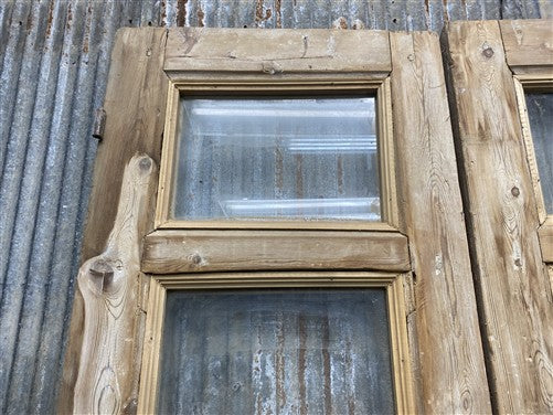 Antique French Double Doors (39x95) 4 Pane Glass, European Reclaimed G234