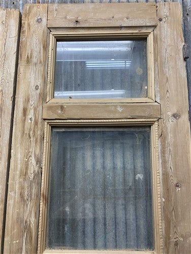 Antique French Double Doors (39x95) 4 Pane Glass, European Reclaimed G234
