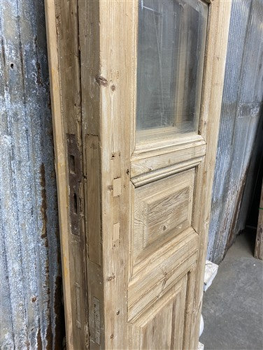 Antique French Double Doors (39x95) 4 Pane Glass, European Reclaimed G234