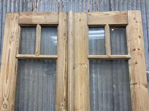 Antique French Double Doors (36.75x91) 5 Pane Glass, European Reclaimed G235