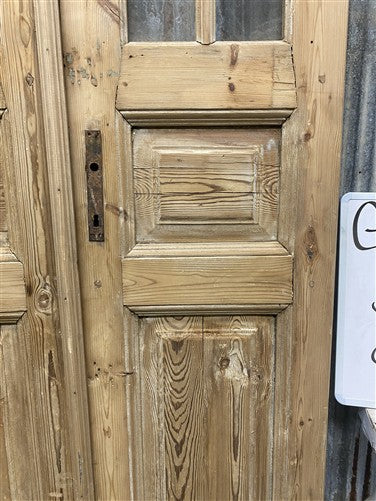 Antique French Double Doors (36.75x91) 5 Pane Glass, European Reclaimed G235