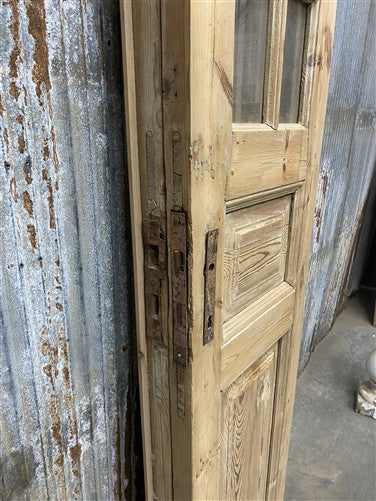 Antique French Double Doors (36.75x91) 5 Pane Glass, European Reclaimed G235