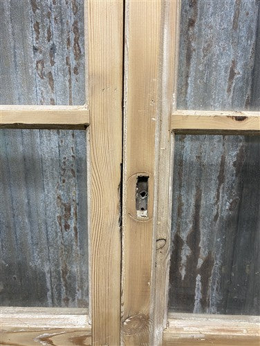 Antique French Double Doors (36x81) 8 Pane Glass, European Reclaimed G236