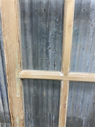 Antique French Double Doors (36x81) 8 Pane Glass, European Reclaimed G236