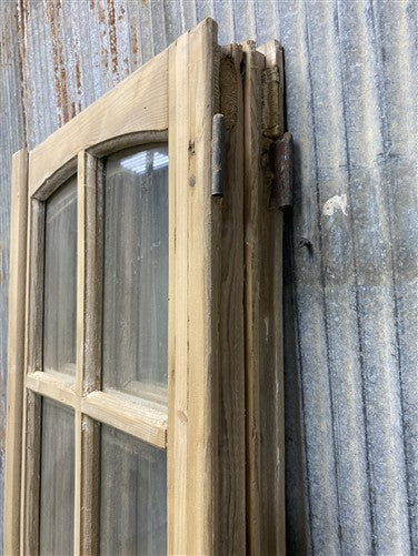 Antique French Double Doors (36x81) 8 Pane Glass, European Reclaimed G236