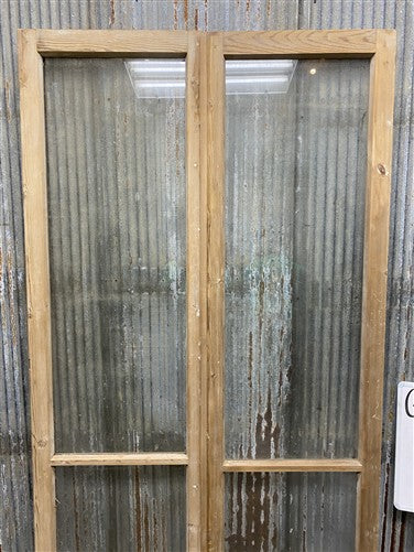 Antique French Double Doors (44.75x82) 2 Pane Glass, European Reclaimed G237
