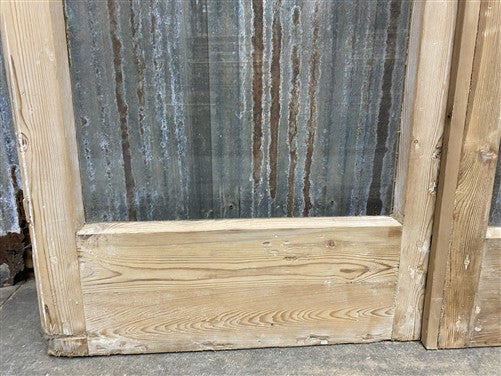 Antique French Double Doors (44.75x82) 2 Pane Glass, European Reclaimed G237