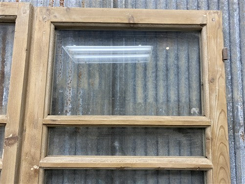 Antique French Double Doors (40.5x85) 3 Pane Glass, European Reclaimed G238