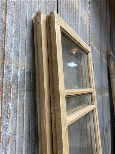 Antique French Double Doors (40.5x85) 3 Pane Glass, European Reclaimed G238