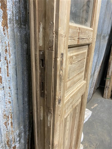 Antique French Double Doors (39x93) 3 Pane Glass, European Reclaimed G239