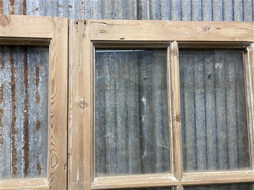Antique French Double Doors (44x79) 10 Pane Glass, European Reclaimed G240