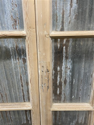 Antique French Double Doors (44x79) 10 Pane Glass, European Reclaimed G240