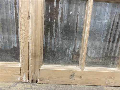 Antique French Double Doors (44x79) 10 Pane Glass, European Reclaimed G240