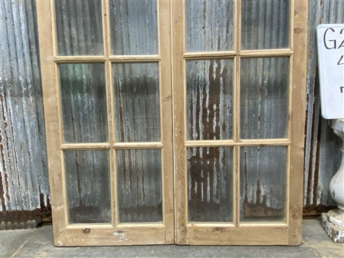 Antique French Double Doors (44x79) 10 Pane Glass, European Reclaimed G240
