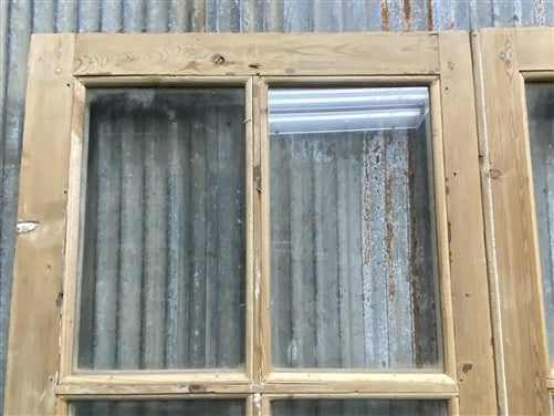 Antique French Double Doors (44x79) 10 Pane Glass, European Reclaimed G240
