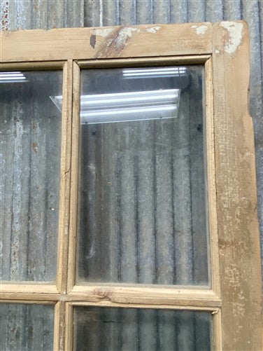 Antique French Double Doors (44x79) 10 Pane Glass, European Reclaimed G240