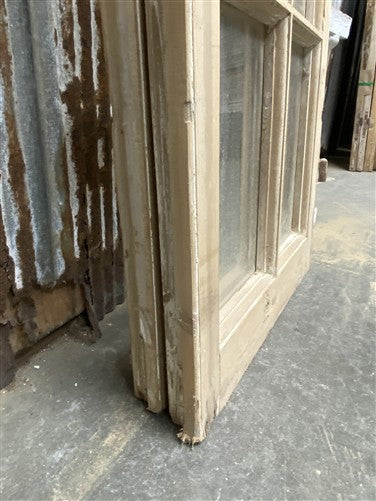 Antique French Double Doors (44x79) 10 Pane Glass, European Reclaimed G240