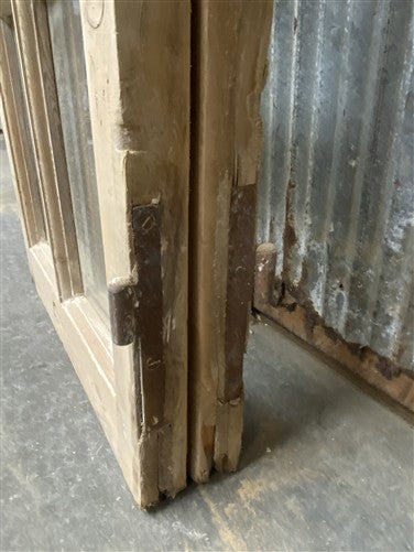 Antique French Double Doors (44x79) 10 Pane Glass, European Reclaimed G240