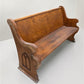 Wooden Church Pew, (4'11") Vintage Porch Bench, Entry Foyer, Dining Seating A22