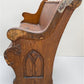 Wooden Church Pew, (4'11") Vintage Porch Bench, Entry Foyer, Dining Seating A22