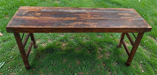 Reclaimed Wood Folding Table (68x22) Rustic Wood Dining Kitchen Island B145