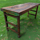Reclaimed Wood Folding Table (68x22) Rustic Wood Dining Kitchen Island B145
