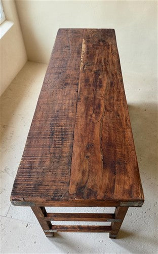 Reclaimed Wood Folding Table (68x22) Rustic Wood Dining Kitchen Island B148
