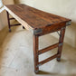 Reclaimed Wood Folding Table (68x22) Rustic Wood Dining Kitchen Island B148