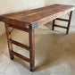 Reclaimed Wood Folding Table (68x22) Rustic Wood Dining Kitchen Island B148