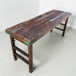 Reclaimed Wood Folding Table (68.5x22) Rustic Wood Dining Kitchen Island B151