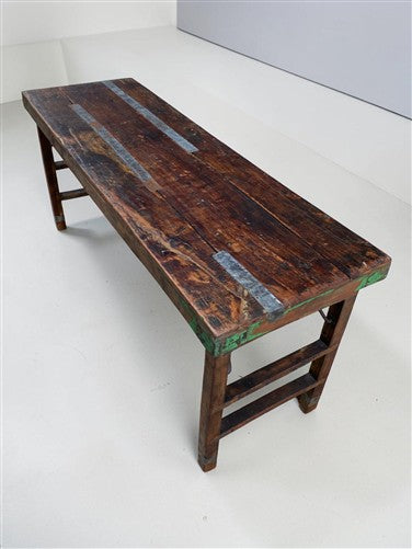 Reclaimed Wood Folding Table (68.5x22) Rustic Wood Dining Kitchen Island B151
