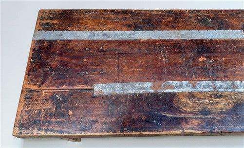 Reclaimed Wood Folding Table (68.5x22) Rustic Wood Dining Kitchen Island B151