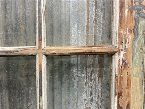 Antique French Double Doors (47.5x82.5) 12 Pane Glass, European Reclaimed G241