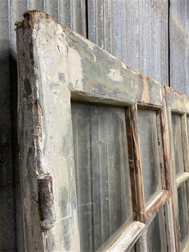 Antique French Double Doors (47.5x82.5) 12 Pane Glass, European Reclaimed G241